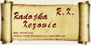 Radojka Kezović vizit kartica